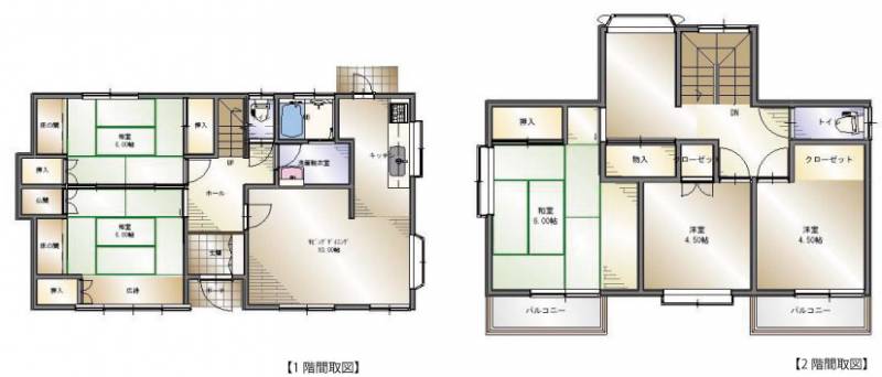 松山市湯の山 一戸建 の間取り画像