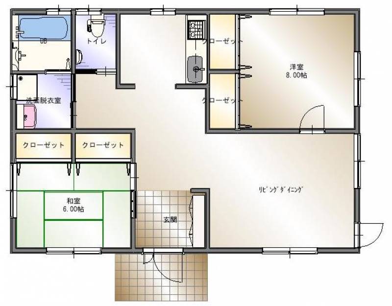 松山市東長戸 一戸建 の間取り画像