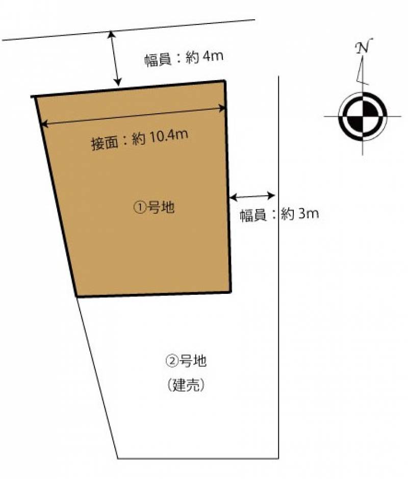 松山市吉藤 1号地の区画図