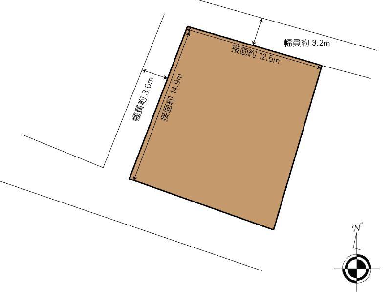 松山市中西内 の区画図