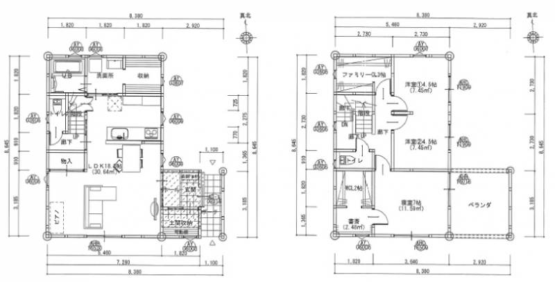 松山市空港通り 一戸建 の間取り画像