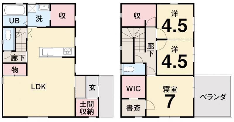 松山市空港通り 一戸建 の間取り画像