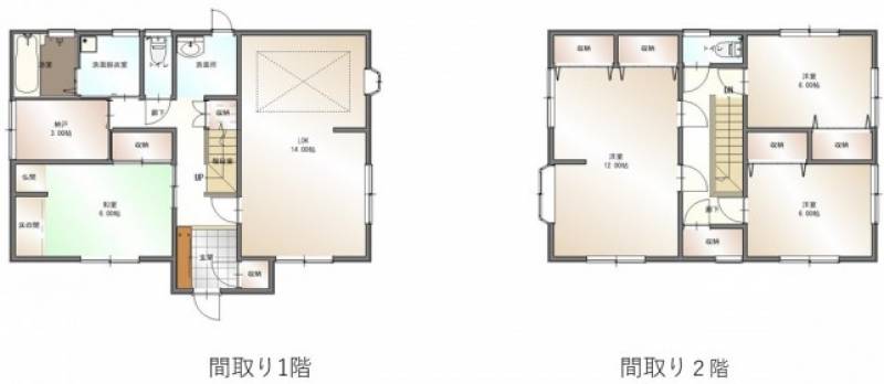 松山市桑原 一戸建 の間取り画像