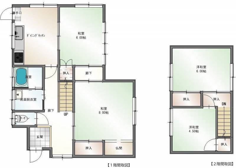 松山市畑寺 一戸建 の間取り画像