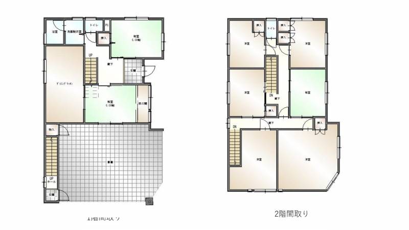 松山市朝日ヶ丘 一戸建 の間取り画像