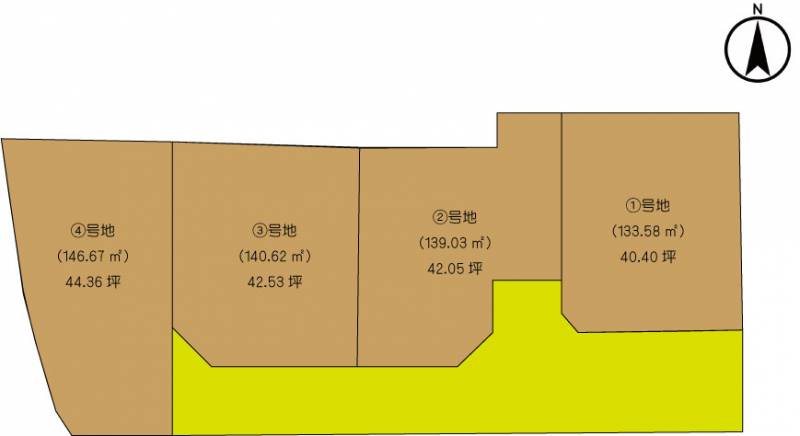 松山市朝生田町 の区画図