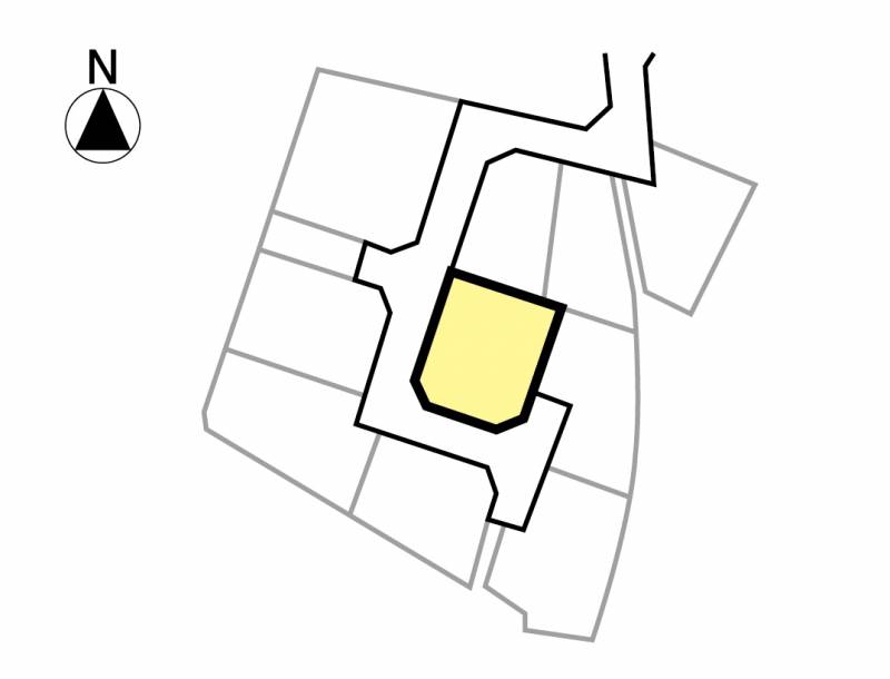 松山市北条辻 フットネスタウン北条3号地の区画図
