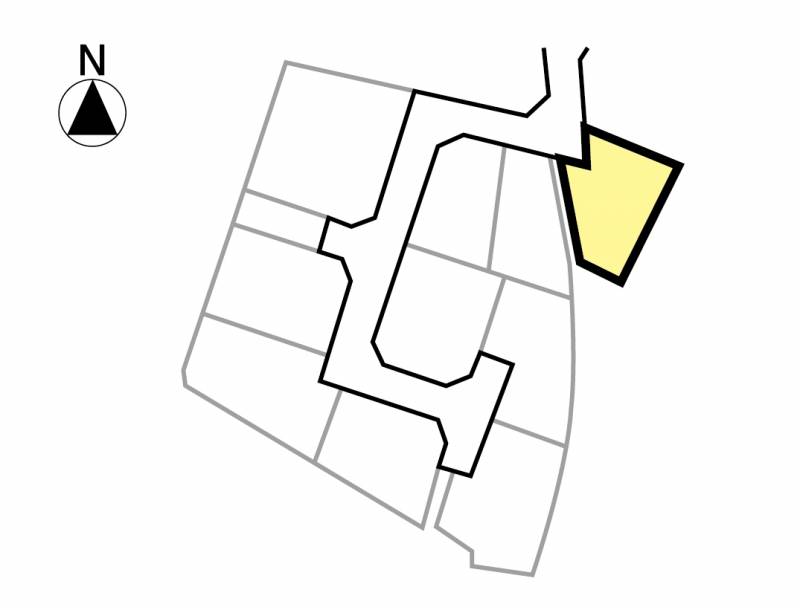 松山市北条辻 フットネスタウン北条10号地の区画図
