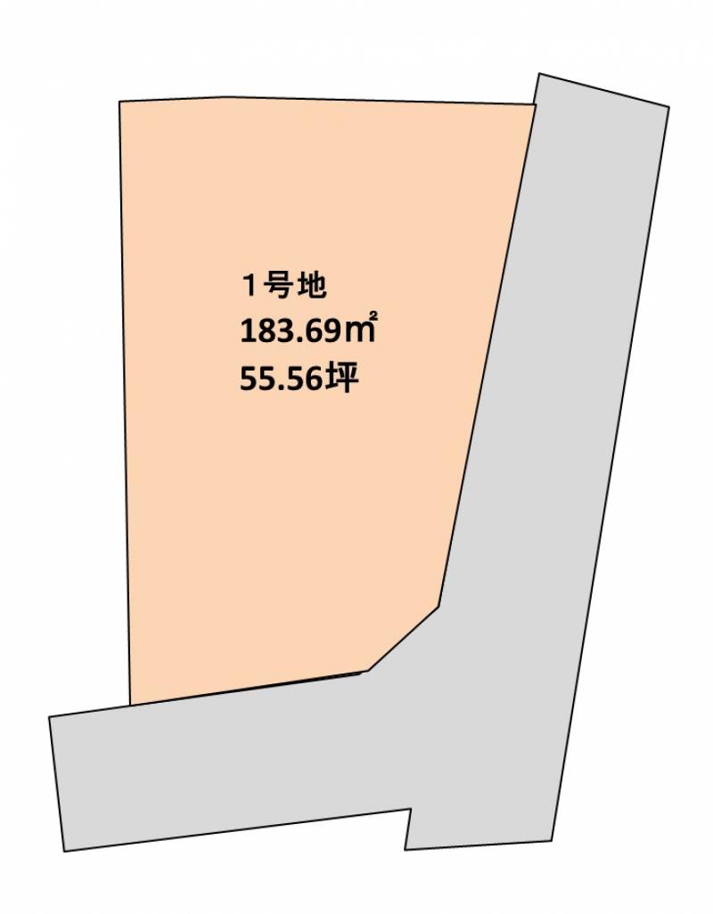 松山市小栗 小栗７丁目５区画分譲地1号地の区画図
