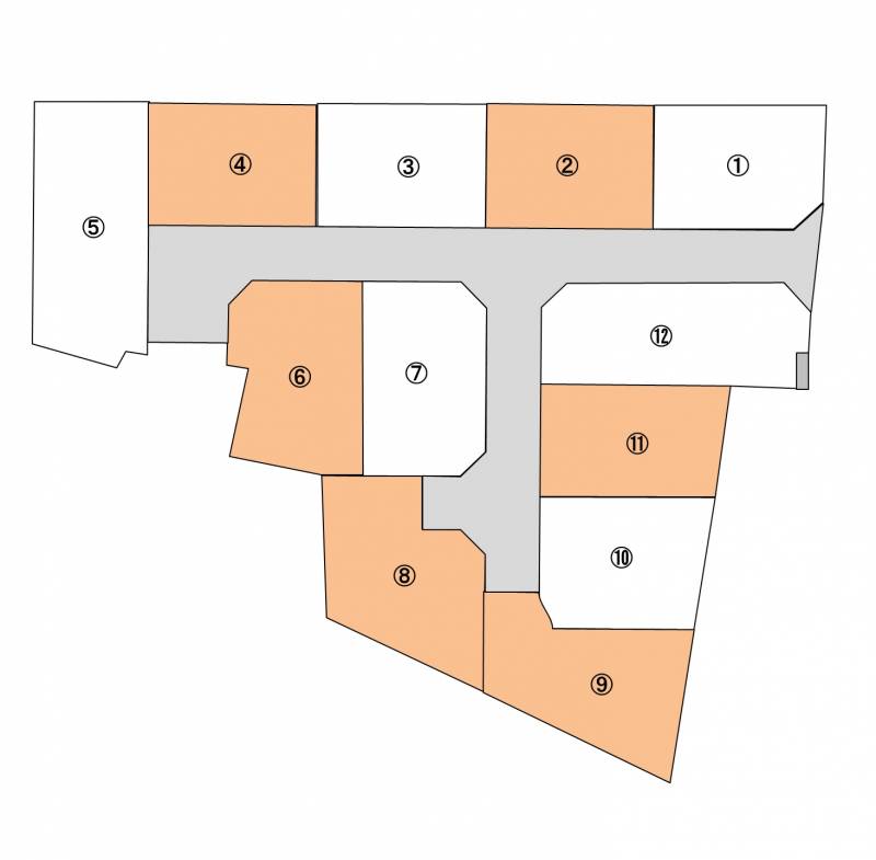 松山市北吉田町 北吉田12区画分譲地9号地の区画図