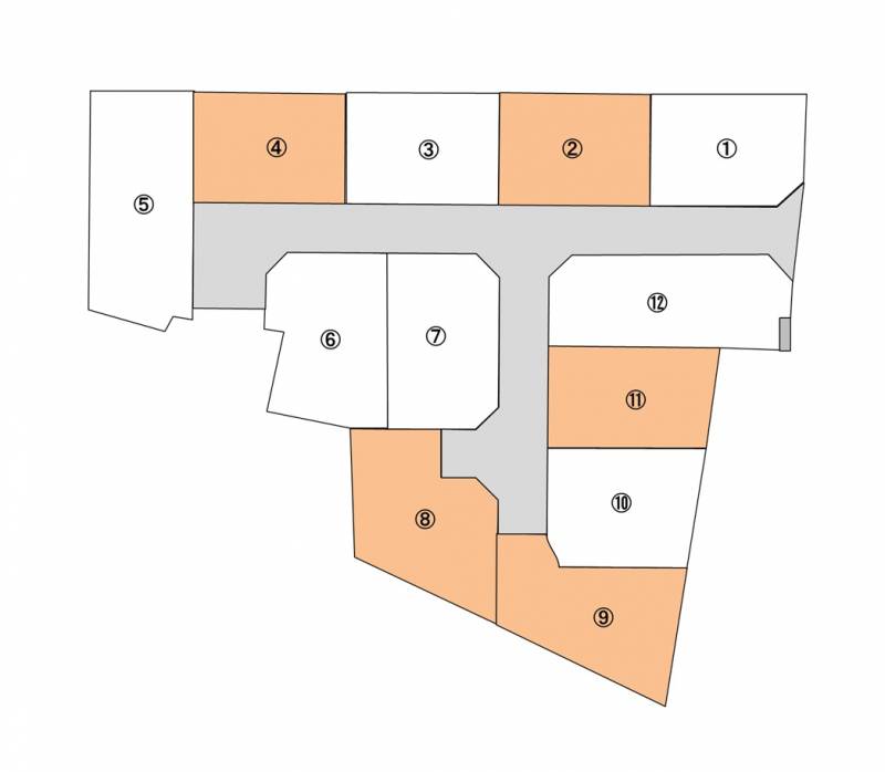 松山市北吉田町 北吉田12区画分譲地9号地の区画図