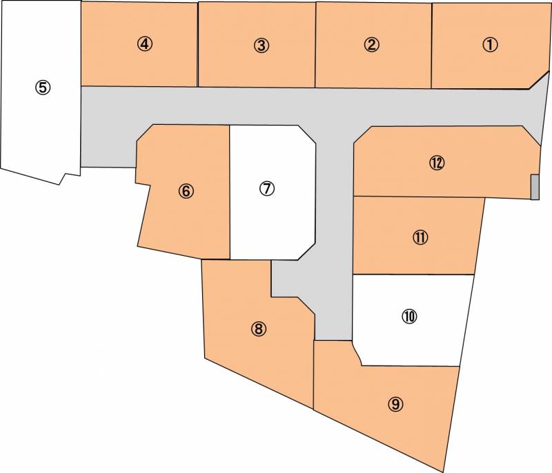 松山市北吉田町 北吉田12区画分譲地9号地の区画図