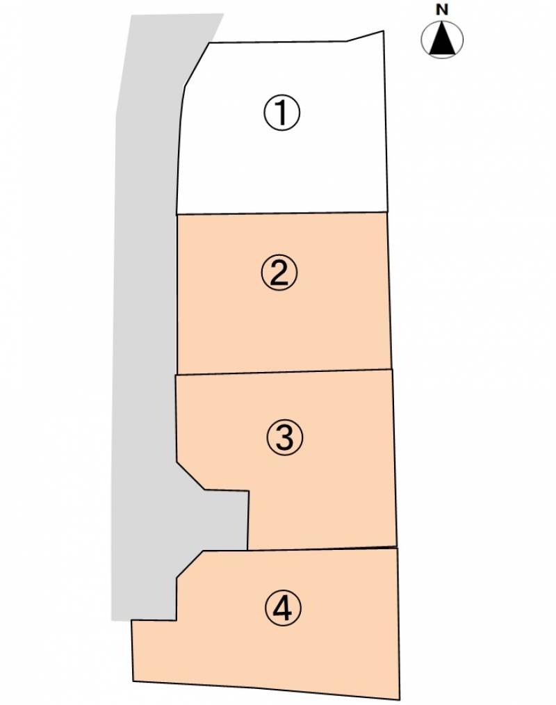 松山市南斎院町 南斎院４区画分譲地２号地の区画図