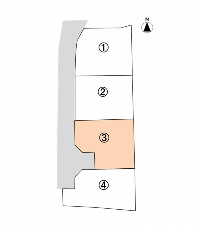 松山市南斎院町 南斎院４区画分譲地3号地の区画図