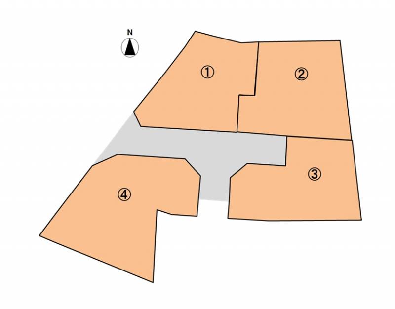 松山市東野 東野５丁目４区画分譲地３号地の区画図