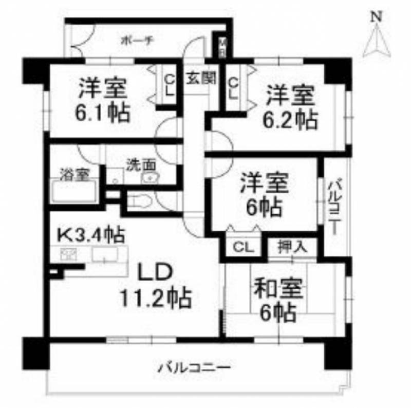 ダイアパレス宮西 ７０３号の間取り画像