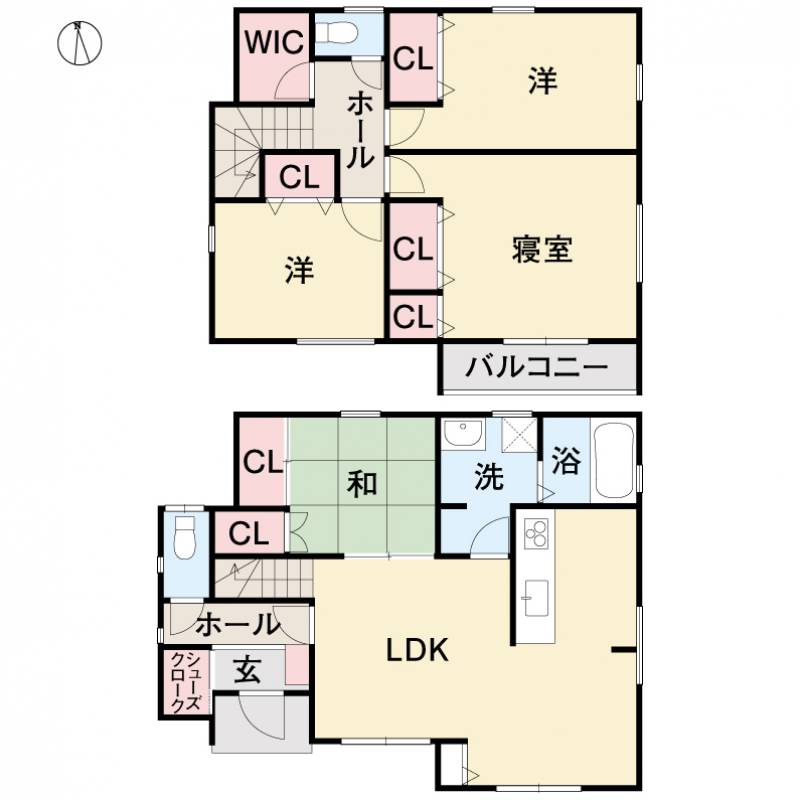 松山市東垣生町 一戸建 D号地の間取り画像