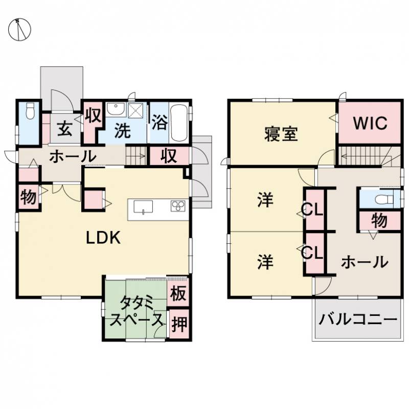 松山市衣山 一戸建 の間取り画像