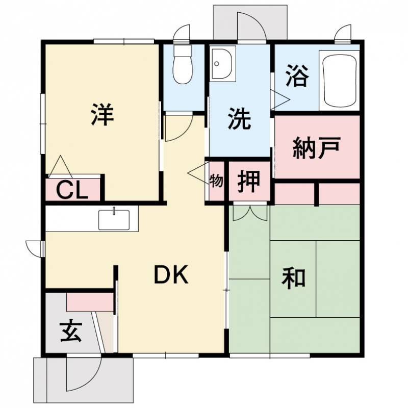 松山市堀江町 一戸建 堀江町平屋建住宅の間取り画像