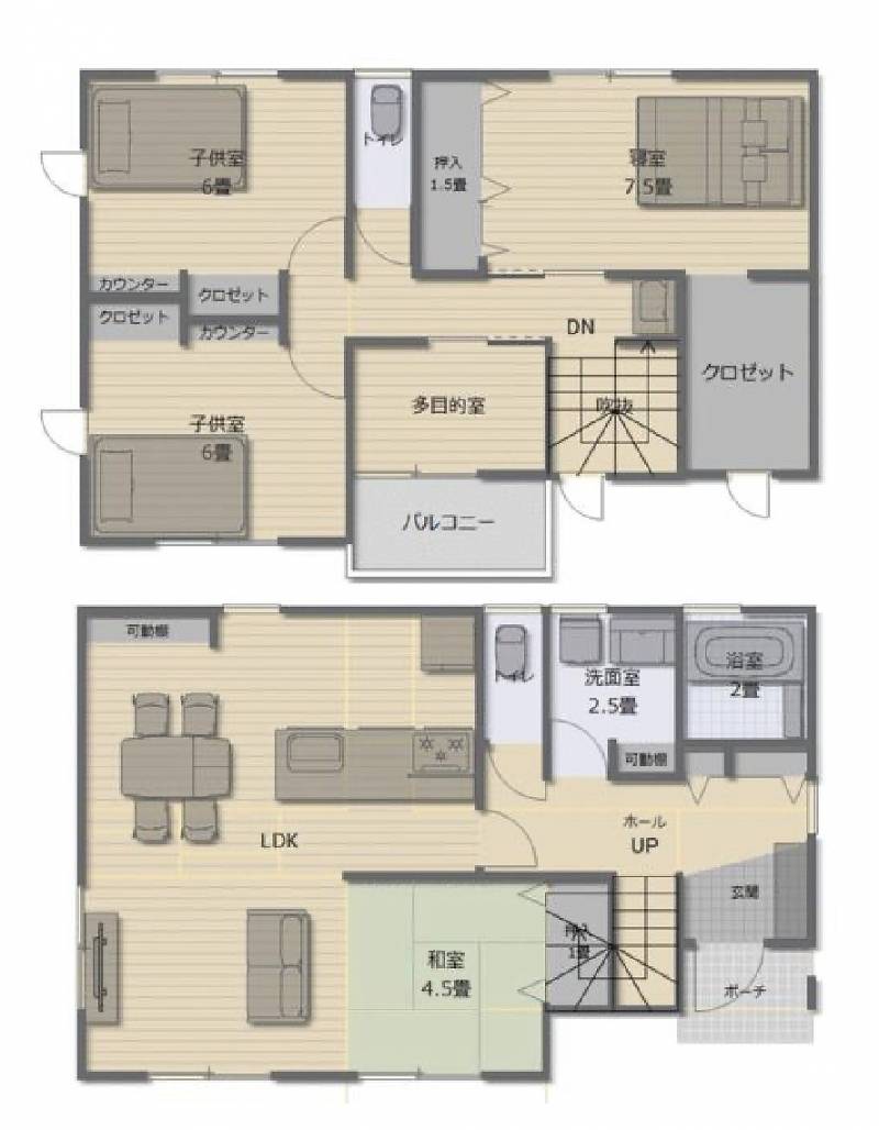 新居浜市本郷 一戸建 の間取り画像