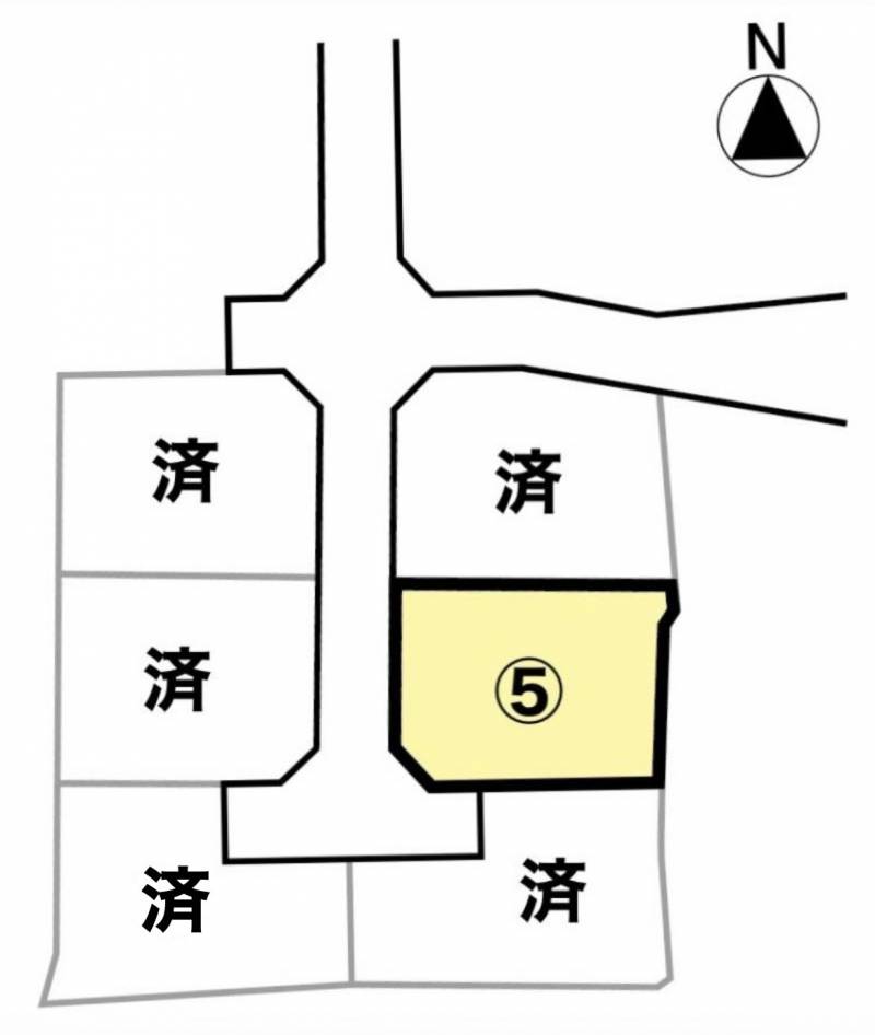 松山市福角町 カサデソーラ福角（第３期）5号地の区画図
