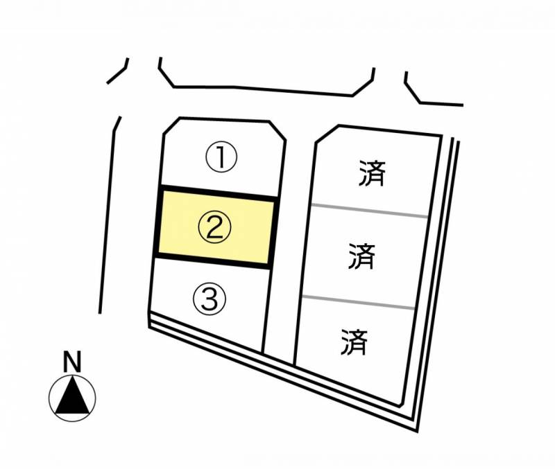 松山市堀江町 カサデソーラ堀江2号地の区画図