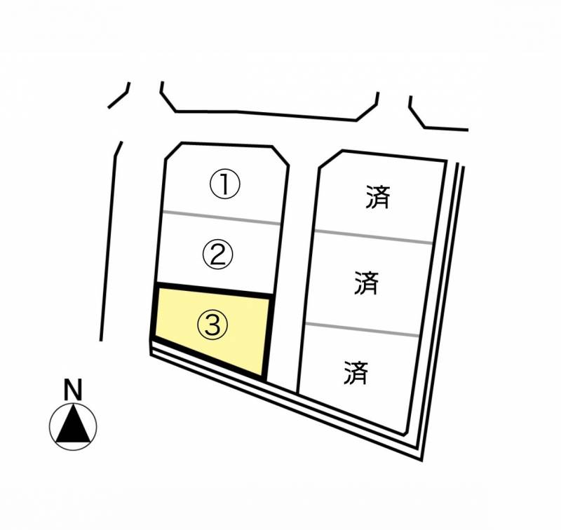 松山市堀江町 カサデソーラ堀江3号地の区画図