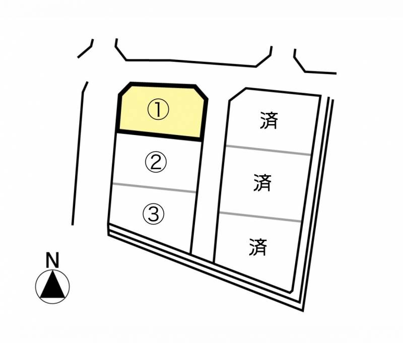 松山市堀江町 カサデソーラ堀江1号地の区画図