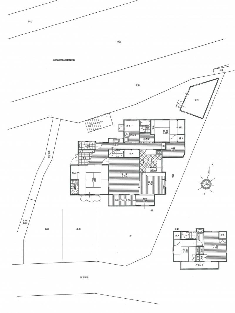 松山市東野 一戸建 の間取り画像