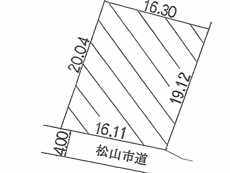 松山市東野 の区画図