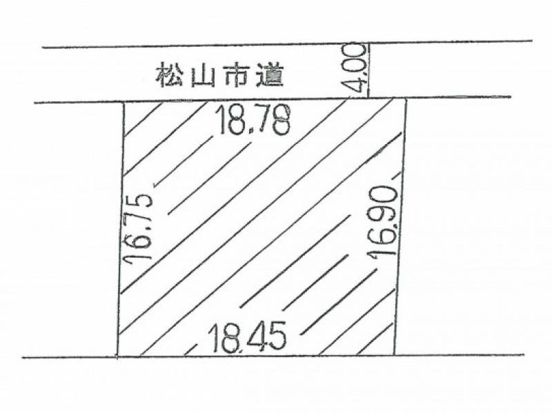 松山市溝辺町 の区画図