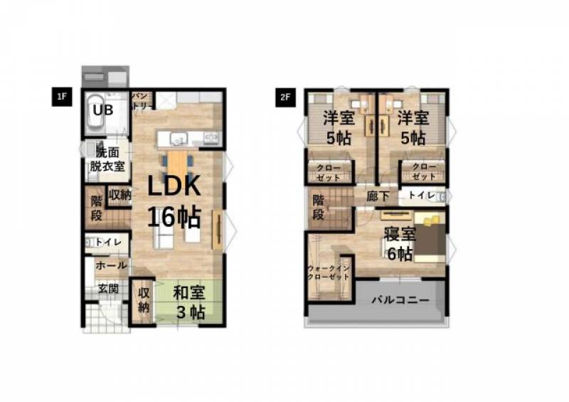 今治市北鳥生町 一戸建 の間取り画像