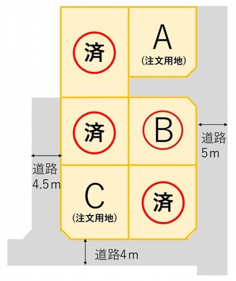 大洲市田口  の区画図