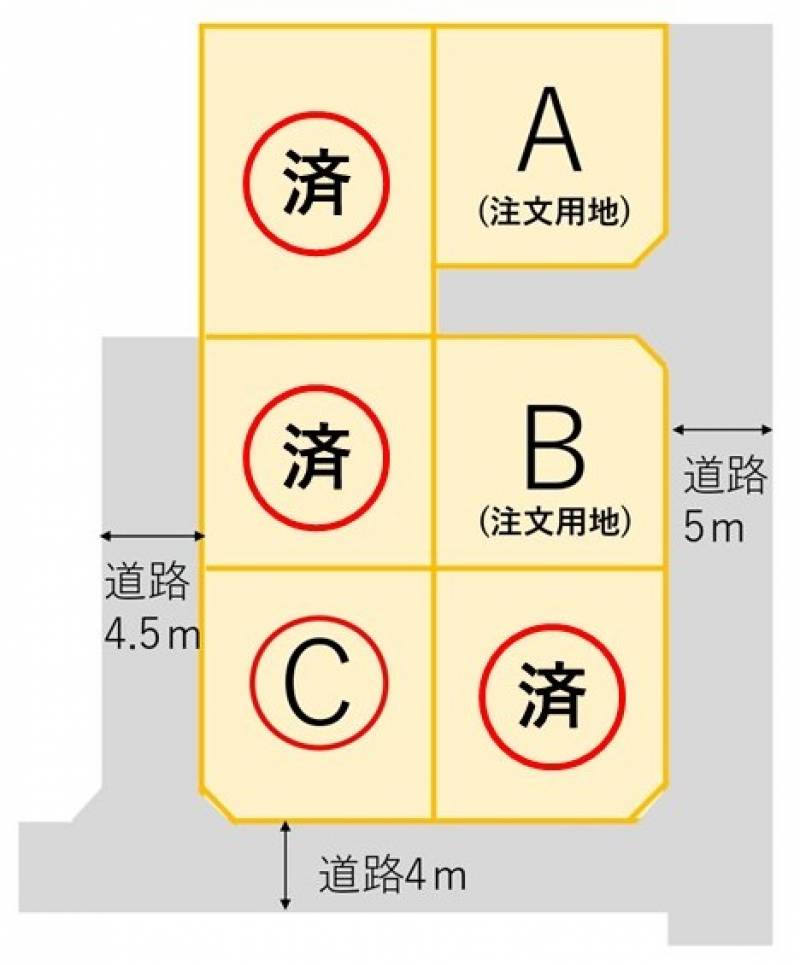 大洲市田口  の区画図