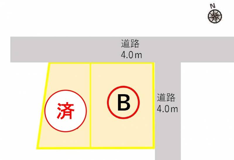 松山市余戸中  の区画図