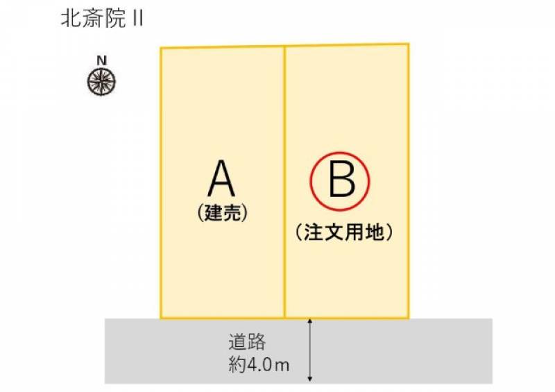 松山市北斎院町  の区画図