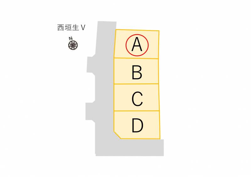 松山市西垣生町  の区画図