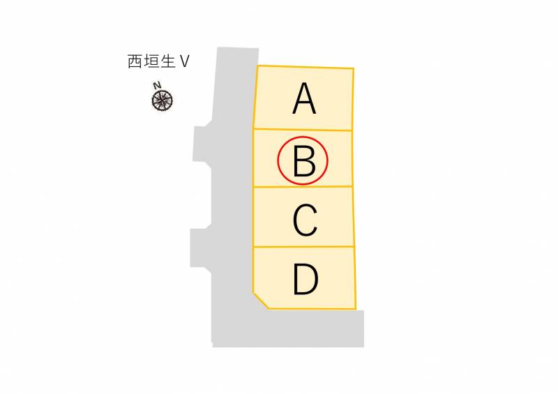 松山市西垣生町  の区画図