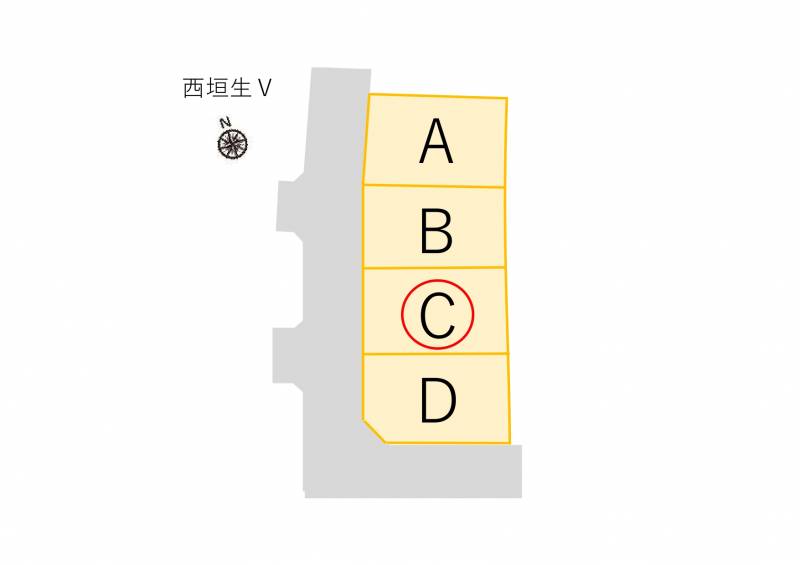 松山市西垣生町  の区画図