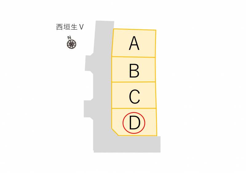 松山市西垣生町  の区画図