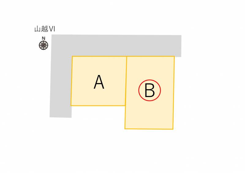 松山市山越  の区画図