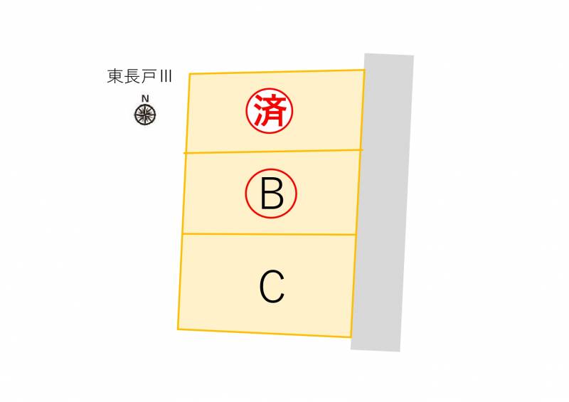 松山市東長戸  の区画図