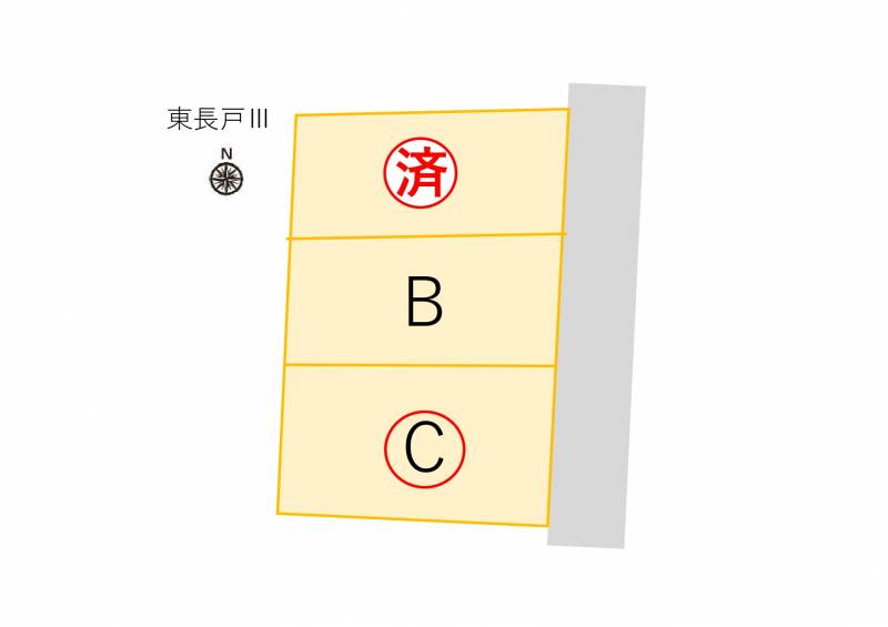 松山市東長戸  の区画図