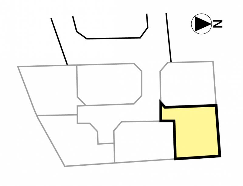 松山市西垣生町 フェニックスランド西垣生Ⅱ2号地の区画図