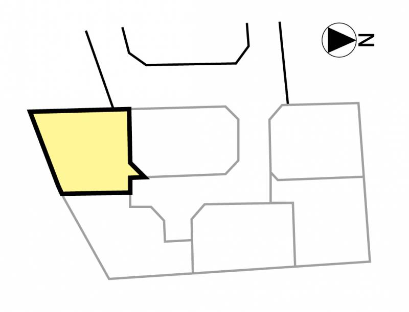 松山市西垣生町 フェニックスランド西垣生Ⅱ5号地の区画図