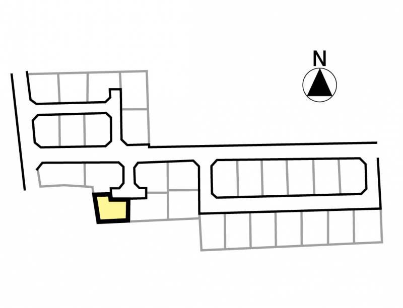 伊予郡松前町北黒田 フェニックスシティ北黒田11号地の区画図
