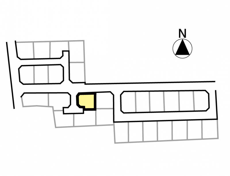 伊予郡松前町北黒田 フェニックスシティ北黒田12号地の区画図