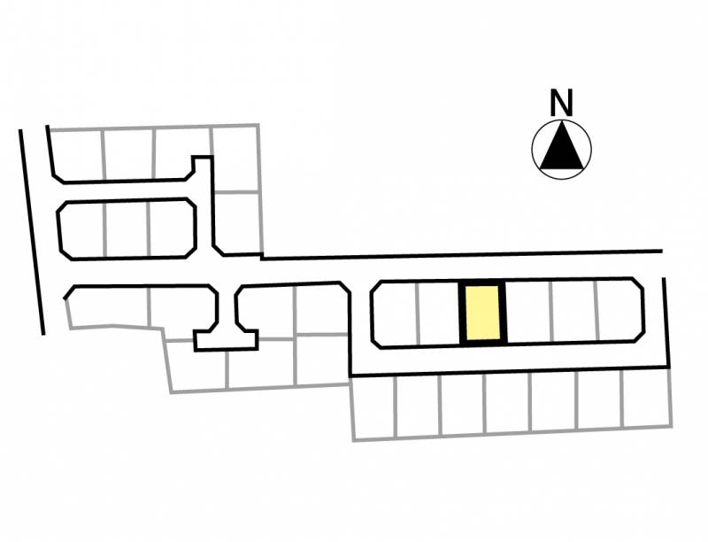 伊予郡松前町北黒田 フェニックスシティ北黒田18号地の区画図