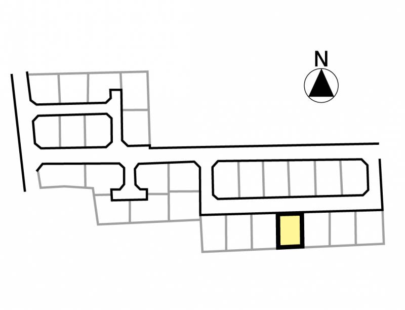 伊予郡松前町北黒田 フェニックスシティ北黒田25号地の区画図