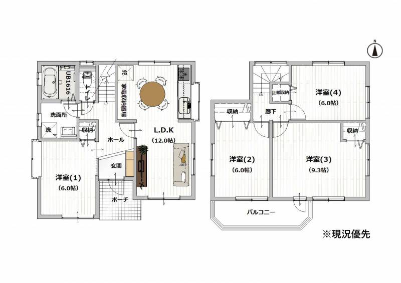 松山市高井町 一戸建 松山市高井町の間取り画像